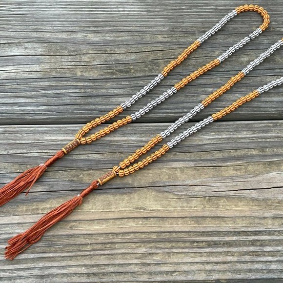 Tasbeeh Brown/White Tone Plastic Prayer Beads Religious Islamic Tasbeh Lot of 2 - Picture 3 of 8